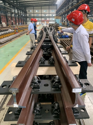 BS11 1985 Steel Track Rail Arem2008 6m-12m Length ISO Certificate
