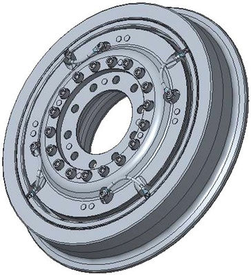 Light Rail Resilient Wheels Safety Assembled With Tyres And Wheel Center