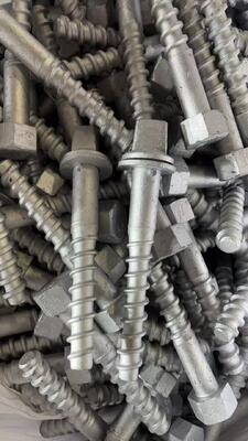 Buy corrosion resistant hot dip galvanized screw spikes perfect for heavy duty fastening in wood metal and concrete materials online manufacture