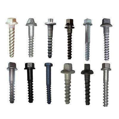 SS25 SS35 SS36 Rail Screw Spike 24*150 To 270mm Grade 5.6 8.8 Plain Oiled Or HDP Finish Surface