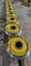 EN 10204 diameter 640mm rail truck trailer wheels with yellow painting color
