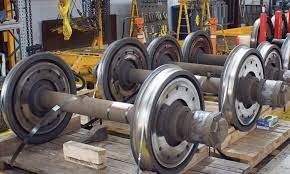 Casting Rail Wheel Set , Steel Train Wheels 350mm For Locomotive Wagon