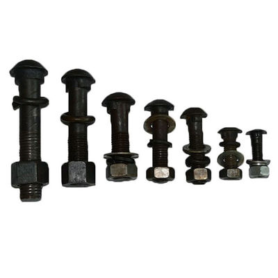 M24 Railway Track Fasteners , OEM Black Square Head Lag Screws 8.8 Grade