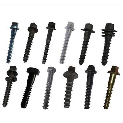 SS25 SS35 SS36 Rail Screw Spike 24*150 To 270mm Grade 5.6 8.8 Plain Oiled Or HDP Finish Surface