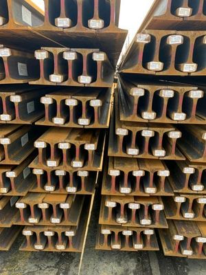 Mining Railroad Steel Track Rail , Din Crane Rail P24 GB Standard 93.66mm Heigth