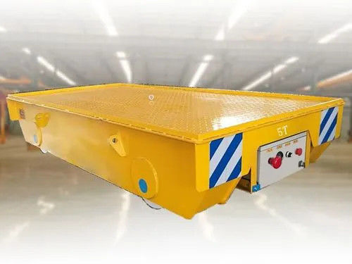 4 Wheels Railroad Track Cars , Electric Flat Car 15 Ton Load Capacity 7000mm Wheelbase