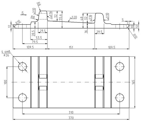 Steel Railway Tie Plate Welding Tie Plate Railway Turnout With Welding Parts